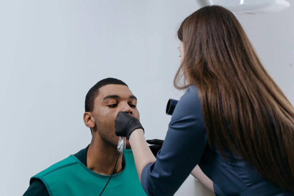 patient in dental clinic in kphb.